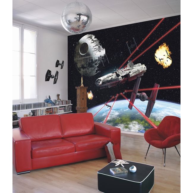 Mural De Parede Star Wars Millennium Falcon Decore Com Papel