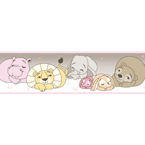 Faixa-de-Parede-Treboli-Rosa-Animais-Dormindo-5912