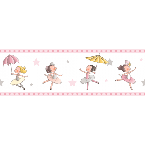 Faixa-de-Parede-Treboli-Rosa-Bailarinas-5922 Faixa-de-Parede-Treboli-Rosa-Bailarinas-5922