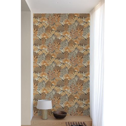Papel de Parede Muse Folhagem Marrom e Amarela MU3305