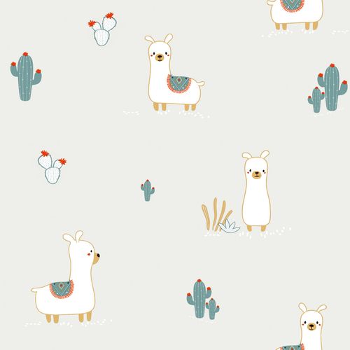 Lhamas-Fundo-Cinza-FF4027 Lhamas-Fundo-Cinza-FF4027