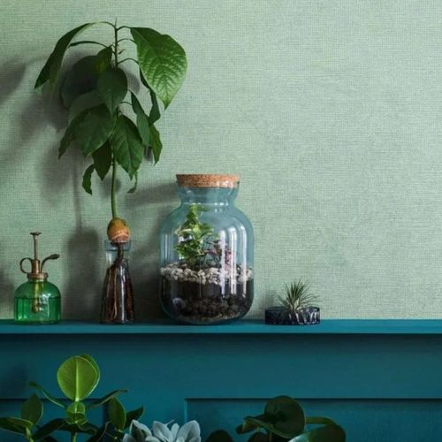 Papel-de-Parede-Ivy-Aspecto-Textil-Verde-6804-50 Papel-de-Parede-Ivy-Aspecto-Textil-Verde-6804-50