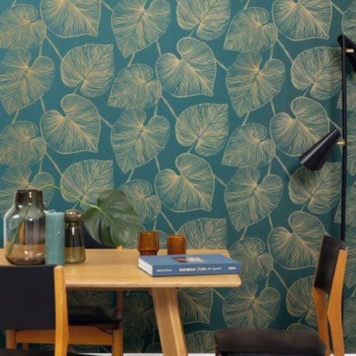 Papel-de-Parede-XXL-Folhagem-Azul-104536024 Papel-de-Parede-XXL-Folhagem-Azul-104536024