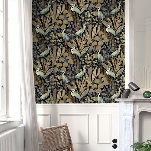 Papel-de-Parede-Ciara-Folhagem-Preto-A63201 Papel-de-Parede-Ciara-Folhagem-Preto-A63201