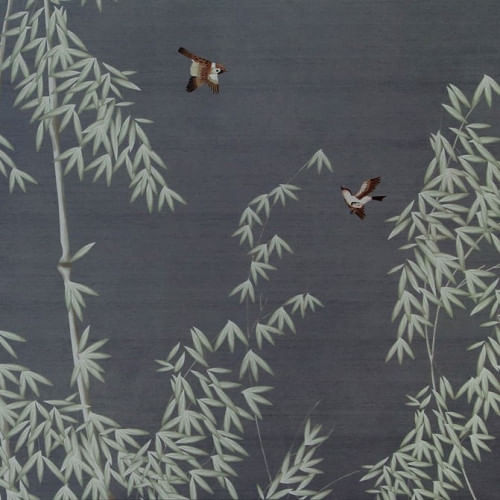 Mural-de-Parede-Classic-Designs-Folhagem-Azul-M170306 Mural-de-Parede-Classic-Designs-Folhagem-Azul-M170306