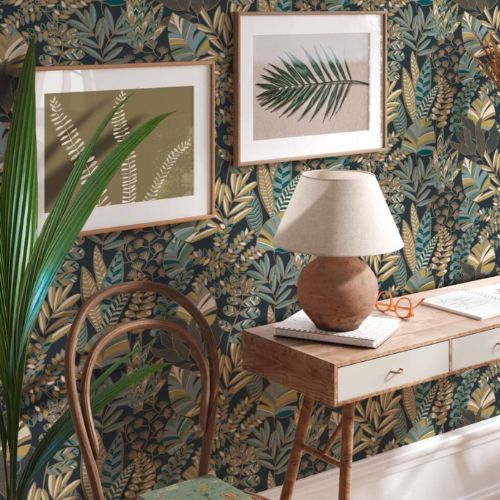 Papel-de-Parede-Antigua-Folhagem-Verde-390955AG Papel-de-Parede-Antigua-Folhagem-Verde-390955AG