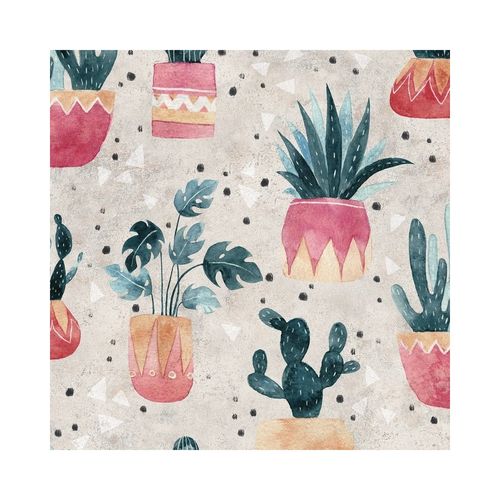 Papel de Parede Leyla Cacto Cinza LY81652 Papel de Parede Leyla Cacto Cinza LY81652