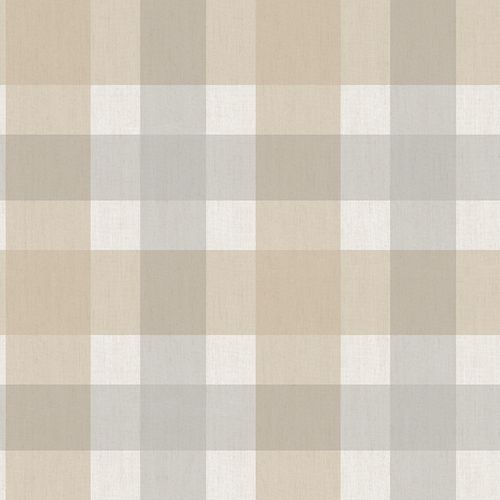 Papel de Parede Top Stripes Xadrez Vichy Cinza Claro e Bege TS38423