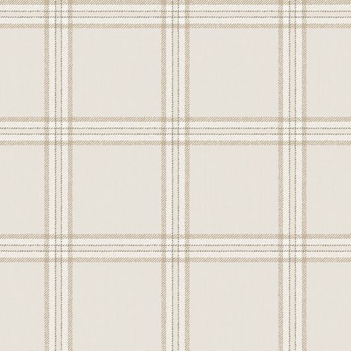 Papel de Parede Top Stripes Xadrez Tartan Cor Bege Claro TS38412