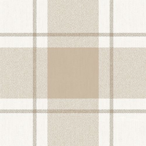 Papel de Parede Top Stripes Xadrez Tartan Cor Bege Claro TS38402